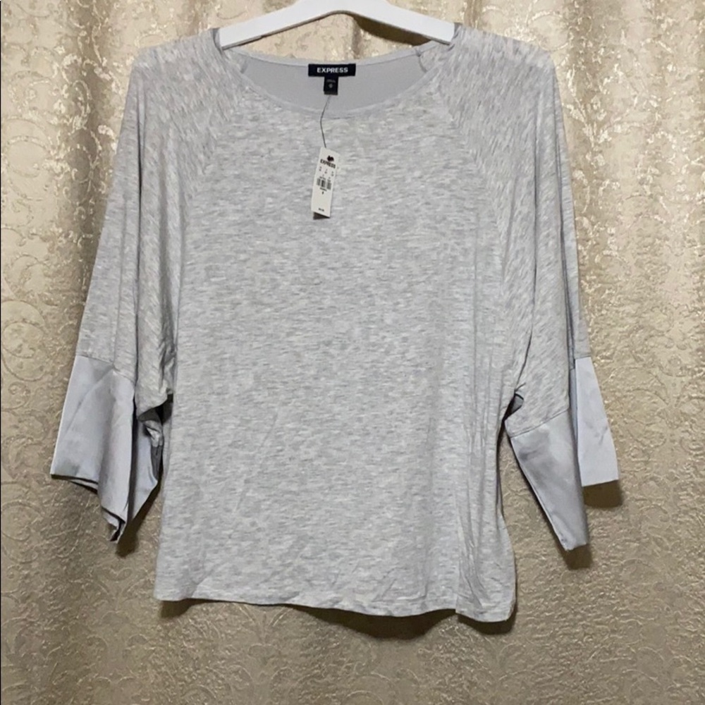 NWT satin sleeve and back top from Express